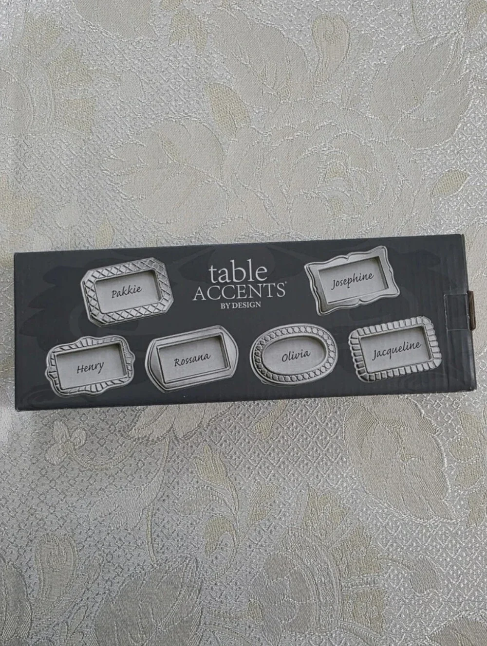 Godinger Silver Small Mini Picture Frames Place Card Holders Set 6 New Rectangle
